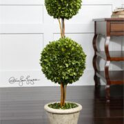 Preserved Boxwood, Two Sphere Topiar