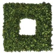Preserved Boxwood, Square Wreath